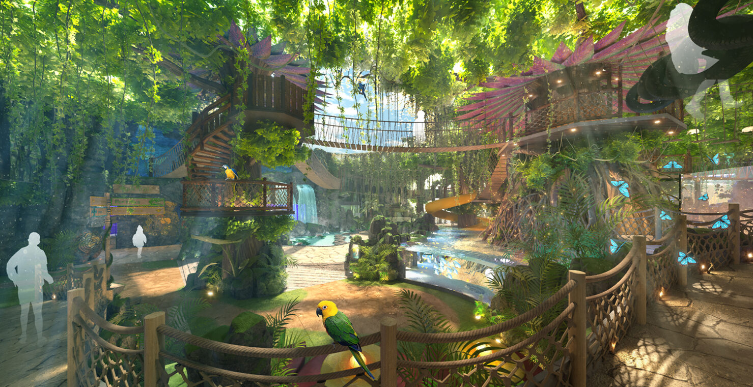 Wanda Rainforest concept visual by KCC Entertainment Design